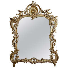 A french Louis XV Carved Giltwood Mirror