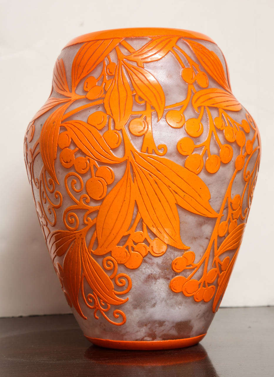 20th Century Daum Nancy Rare Art Deco Vase