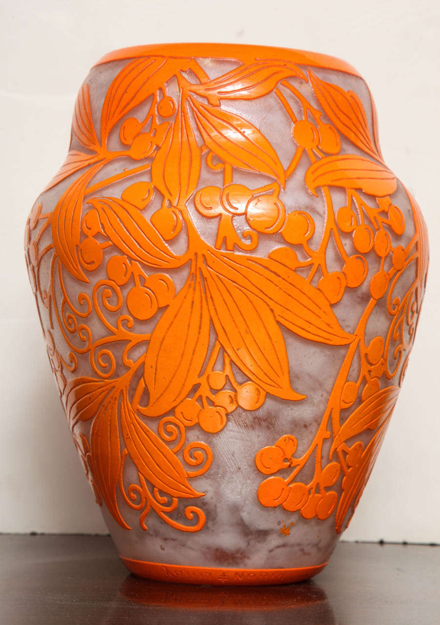 Daum Nancy Rare Art Deco Vase 1
