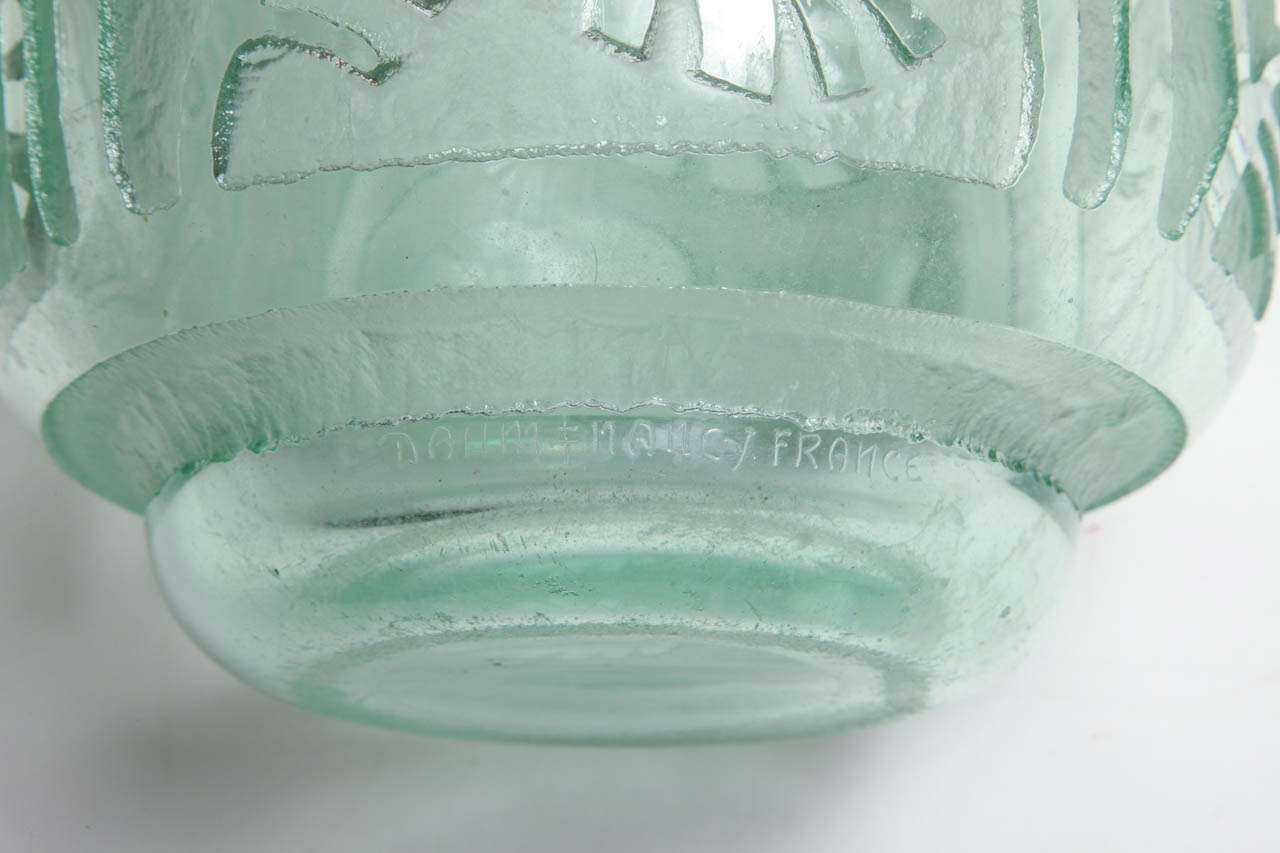 Glass Daum Nancy Art Deco Vase For Sale