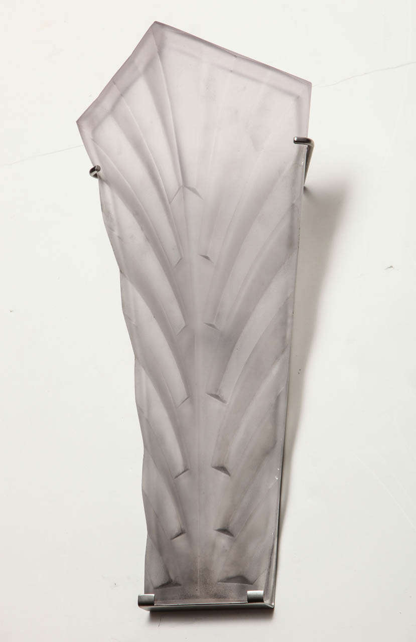 French Art Deco Wall Sconces by Sabino at 1stDibs