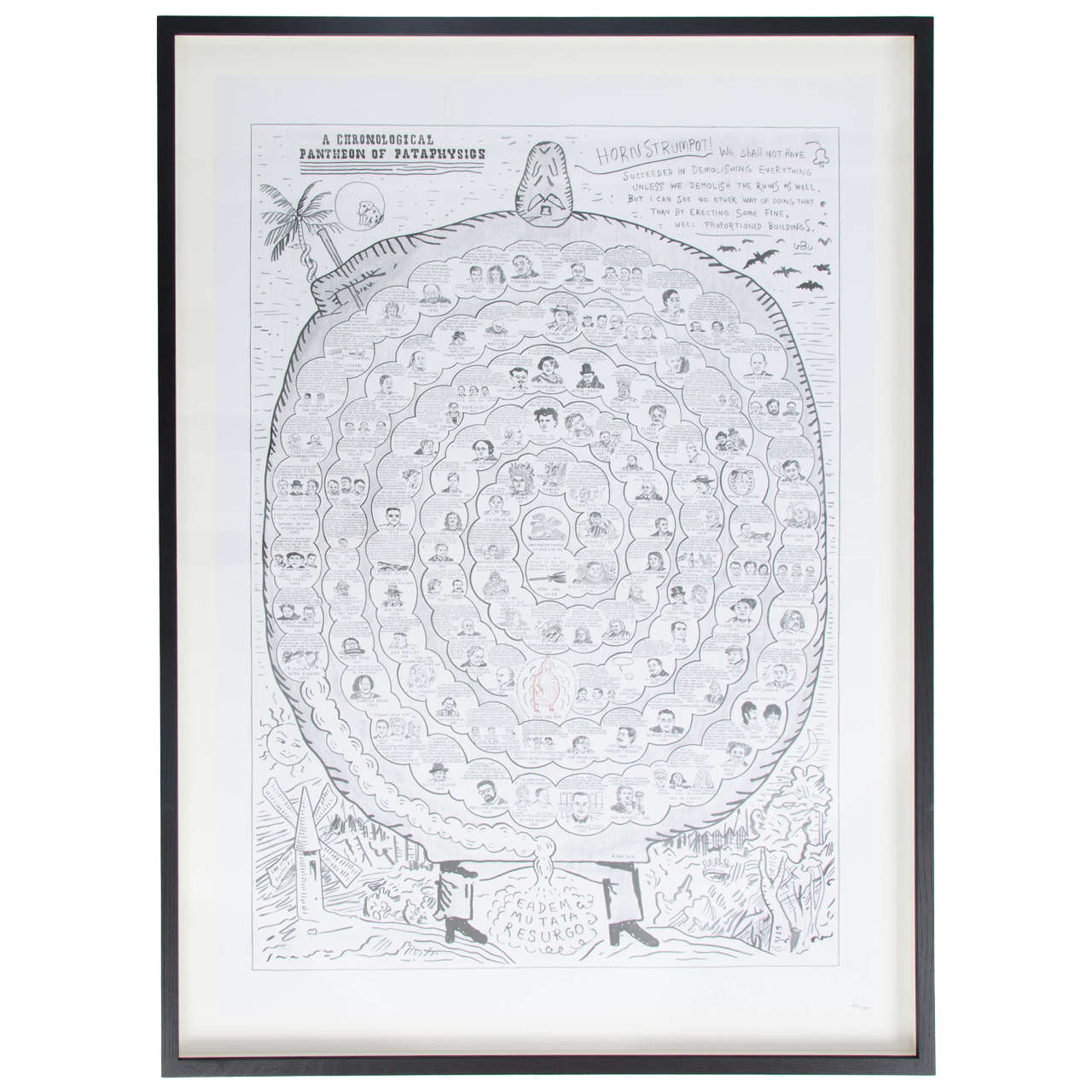 Chronological Pantheon of Pataphysics Print by Adam Dant For Sale