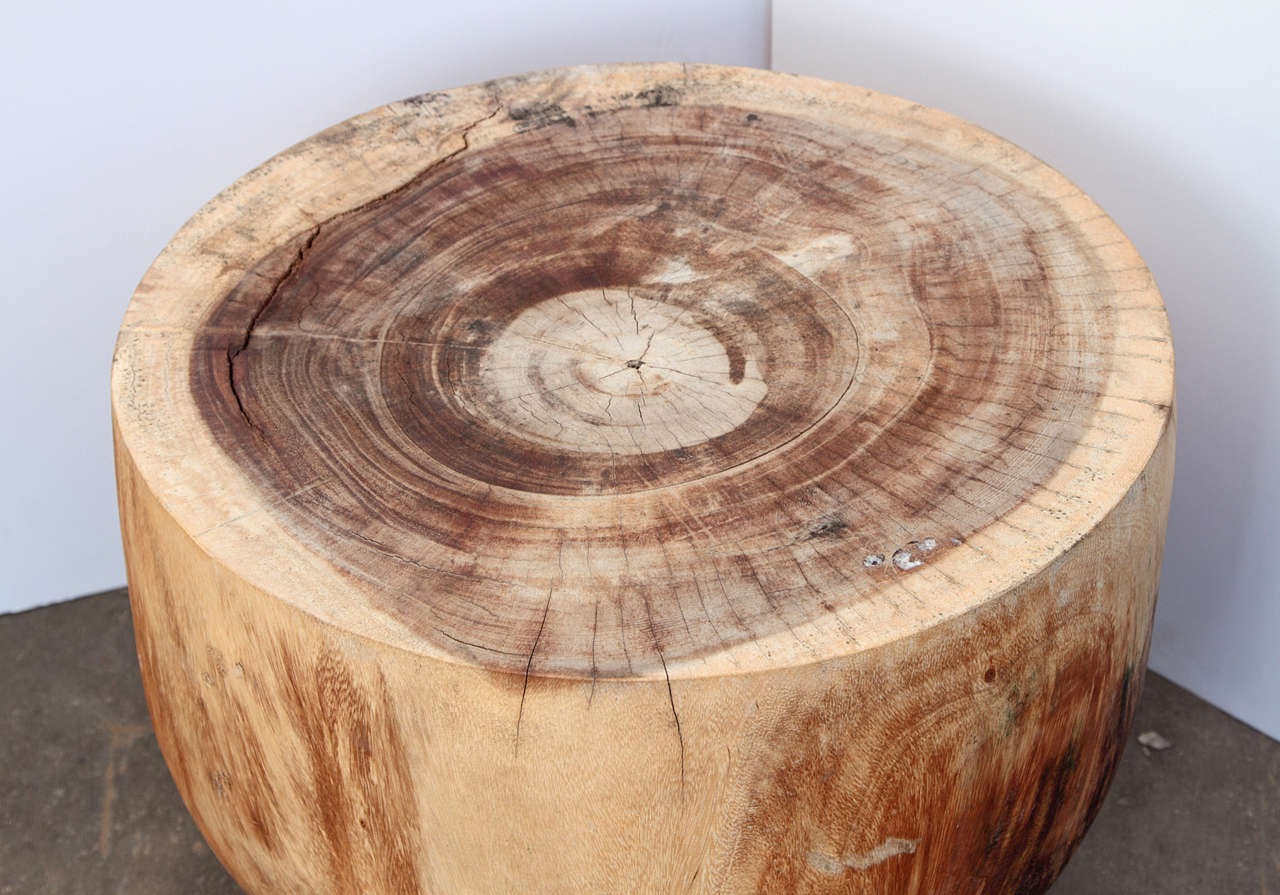 Organic Lychee Wood Turning End Tables  Suitable for indoor or outdoor