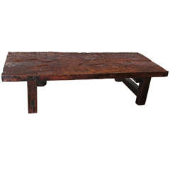 Primitive Spanish Walnut Coffee Table, circa 1820