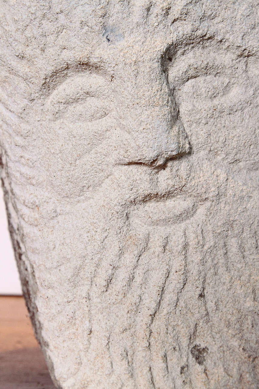20th Century Hand-Carved Bust from Architectural Limestone Remnants 3