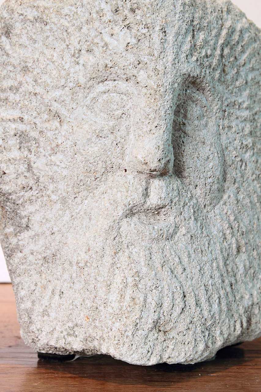 20th Century Hand Carved Bust Rendered from Architectural Limestone 2