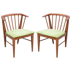 Pair of Wegner style teak chairs--1960s Denmark 10