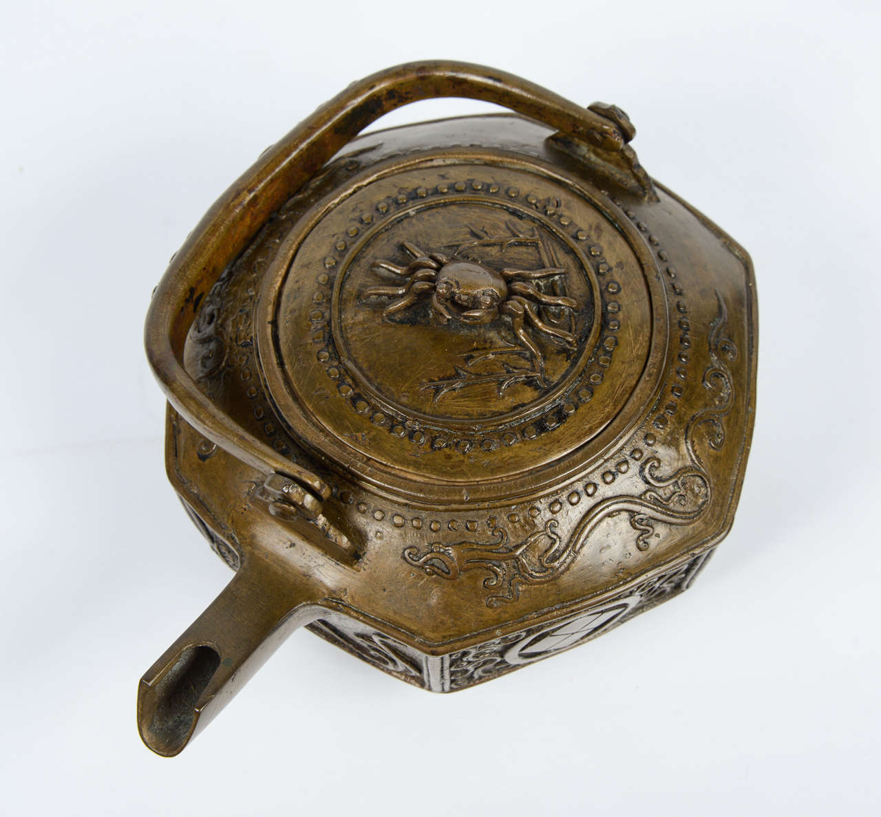 19th Century Japanese Bronze Tea Pot For Sale 4