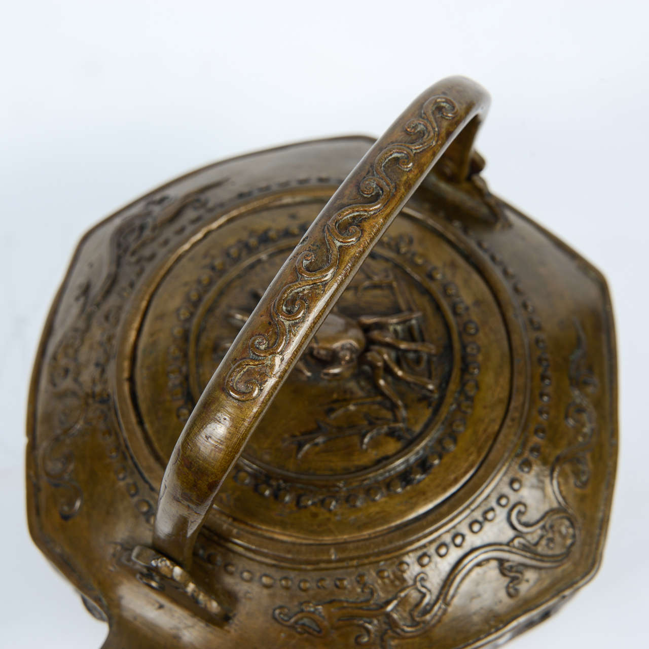 19th Century Japanese Bronze Tea Pot For Sale 5