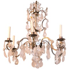 Six-Light Rock Crystal Chandelier after Bagues