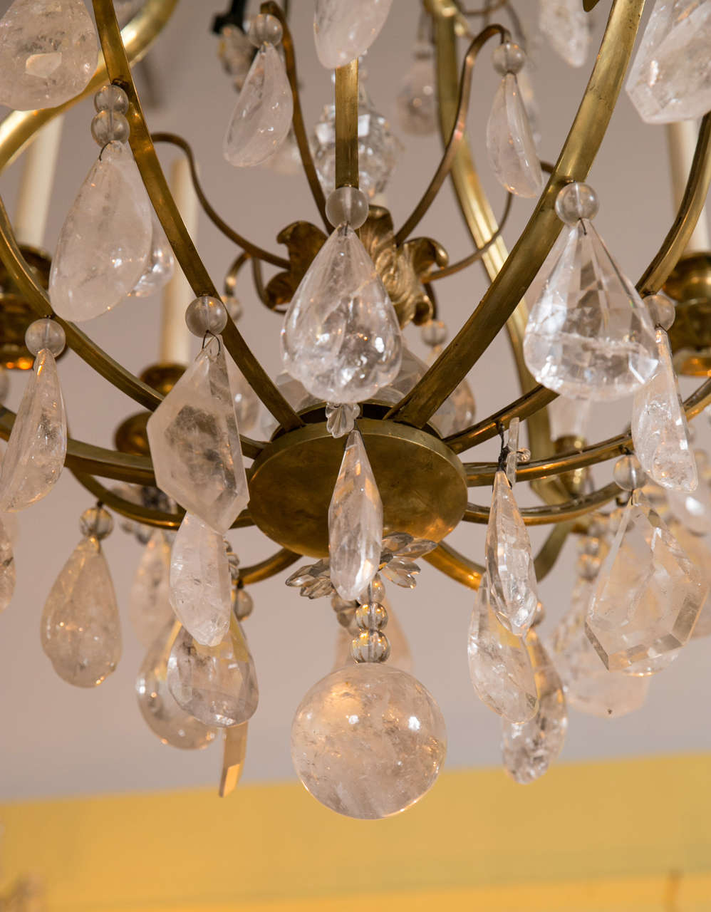 English Nine-Light Grand Bagues Chandelier