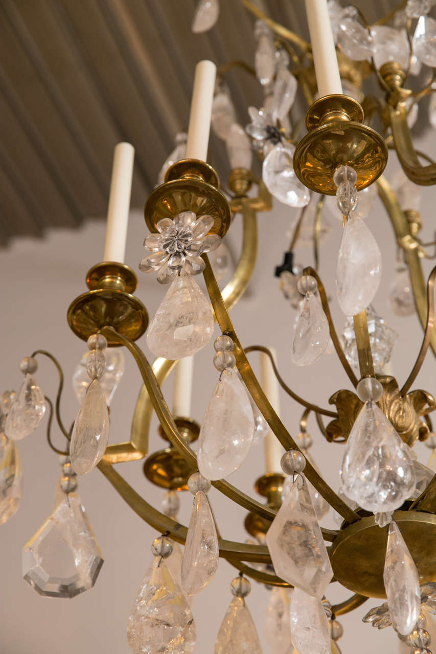 Nine-Light Grand Bagues Chandelier In Excellent Condition In Stamford, CT