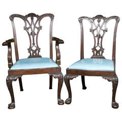 Antique Cuban Mahogany English Dining Chairs