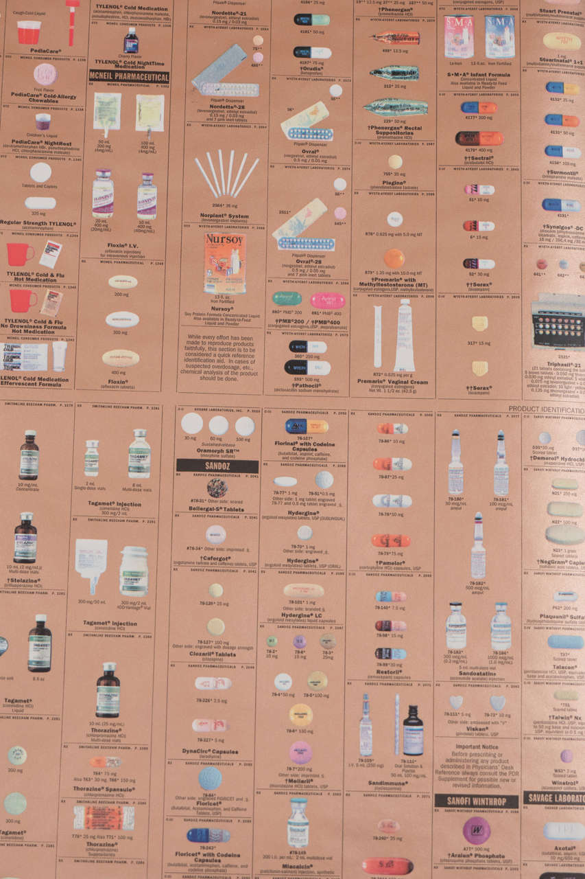 Contemporary Thirty Rolls of Damien Hirst Gold Pharmacy Wallpaper For Sale