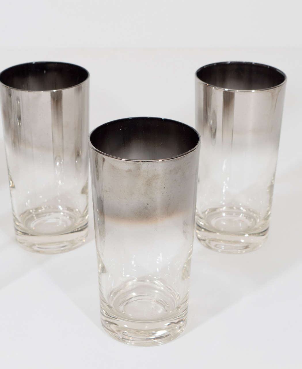 Mid-Century Modern Silver Fade Cocktail Set in the Manner of Dorothy Thorpe