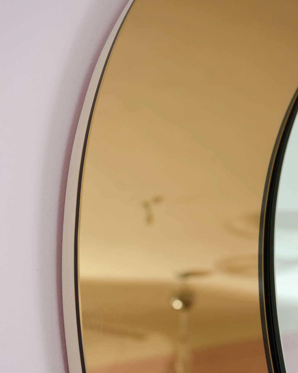 1960s Double-Circular Mirror by Crystal Arte In Excellent Condition In London, GB