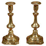 Pair of George III Brass Candlesticks