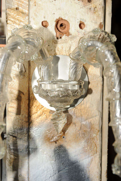 Italian Pair, Venetian Glass Sconces
