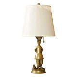 Vintage Table Lamp with Dog
