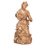Italian Carved Wooden Angel
