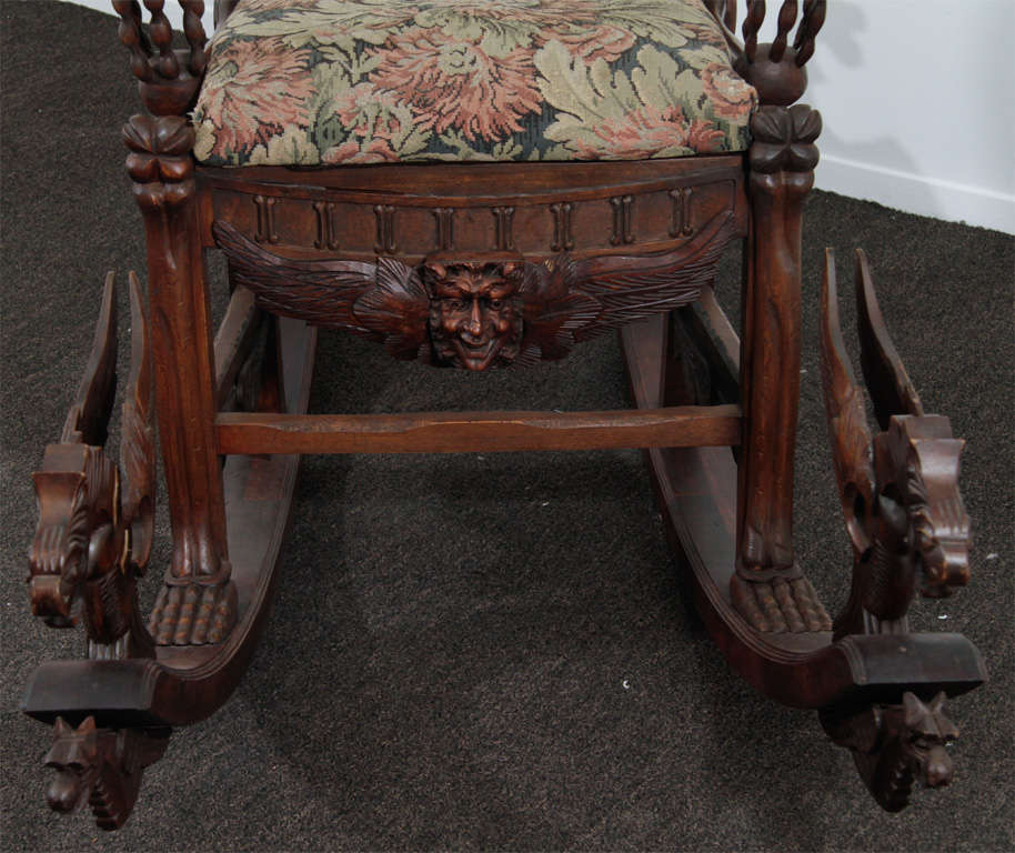 antique skeleton rocking chair