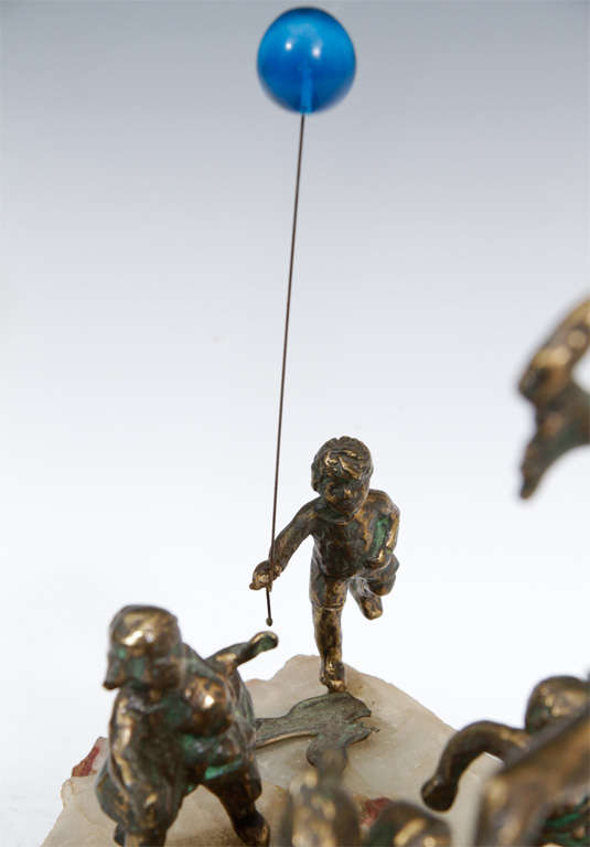 Mid-Century Curtis Jere signed Metal sculpture of the Pied Piper 1