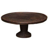 An Ethiopian Hand-Carved Round Table
