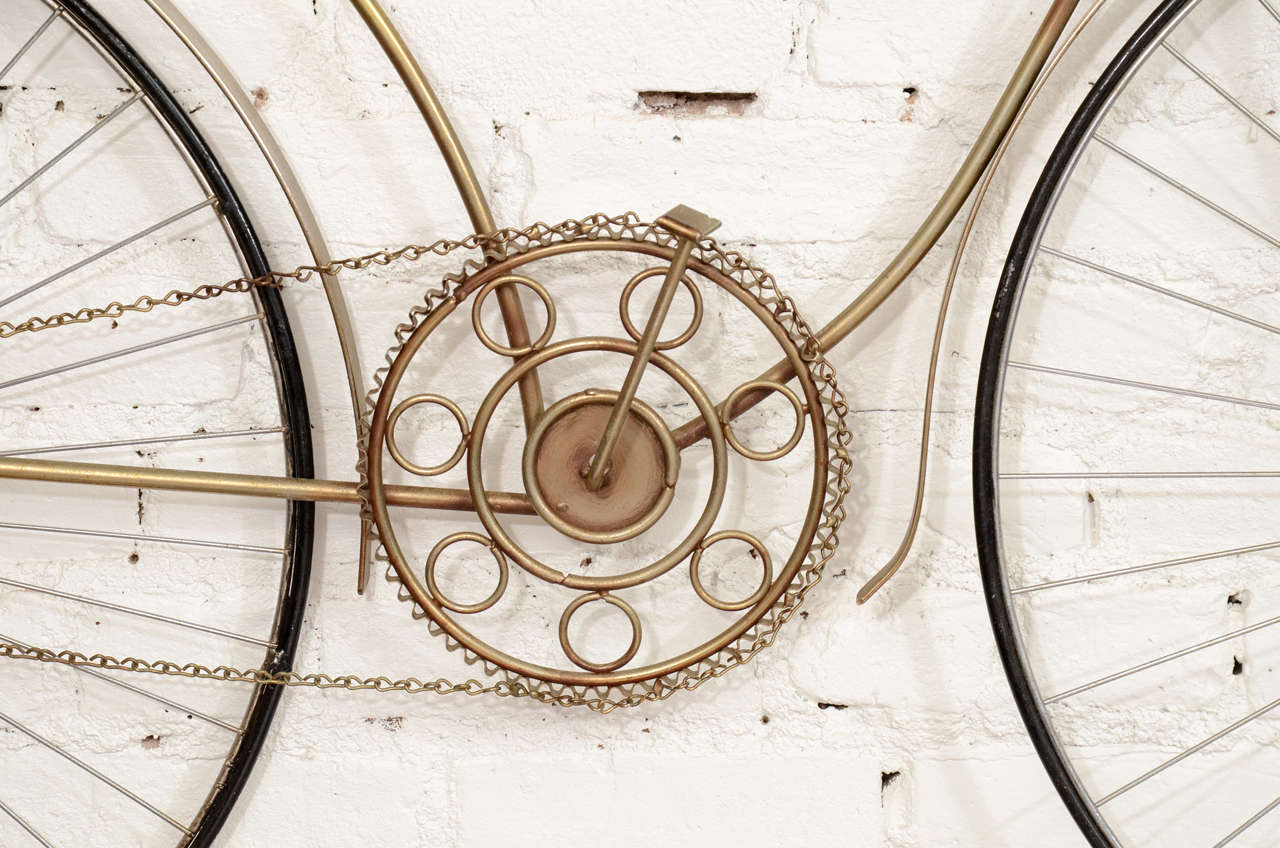 Mid-Century Modern Curtis Jere Bicycle Wall Sculpture