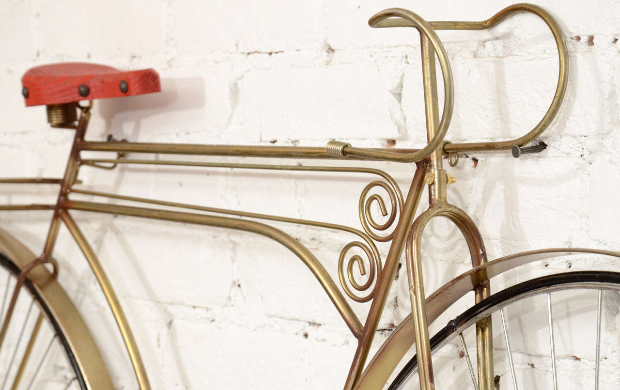 Brass Curtis Jere Bicycle Wall Sculpture