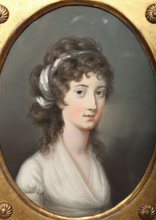 Portrait by Hugh Douglas Hamilton In Good Condition For Sale In New York, NY