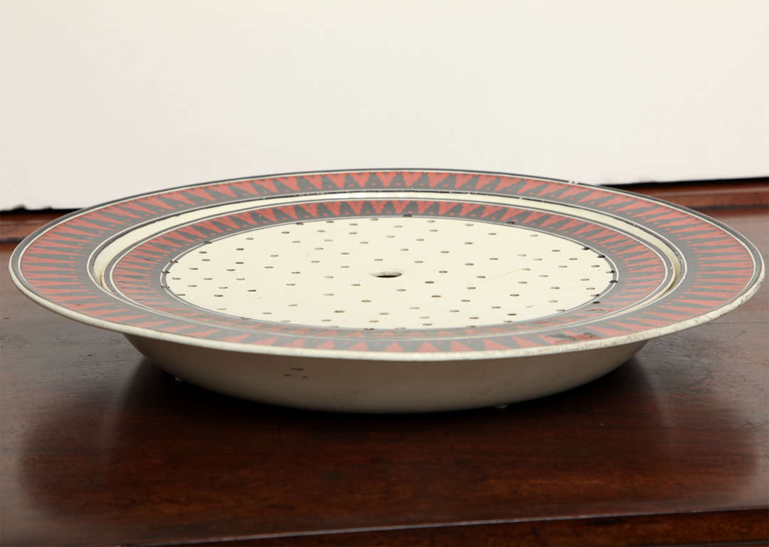 Pottery 19th Century Dish with Strainer