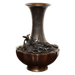 19th Century Japanese Bronze Vase