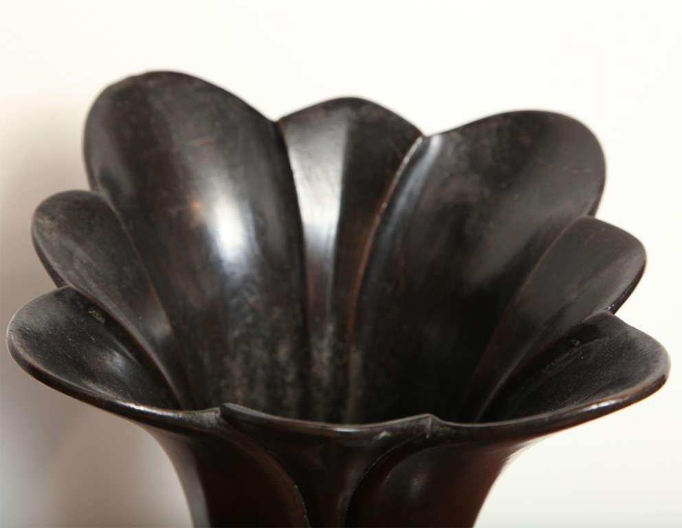 19th Century Japanese Bronze vase 2