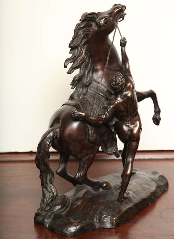 Two 19th Century Bronze Marly Horses For Sale 1