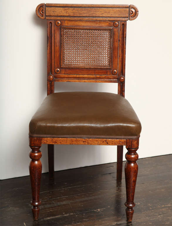 19th Century Set of 14 George IV Oak Dining Chairs