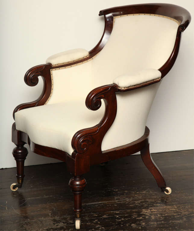 Pair of English Library Chairs Circa 1830