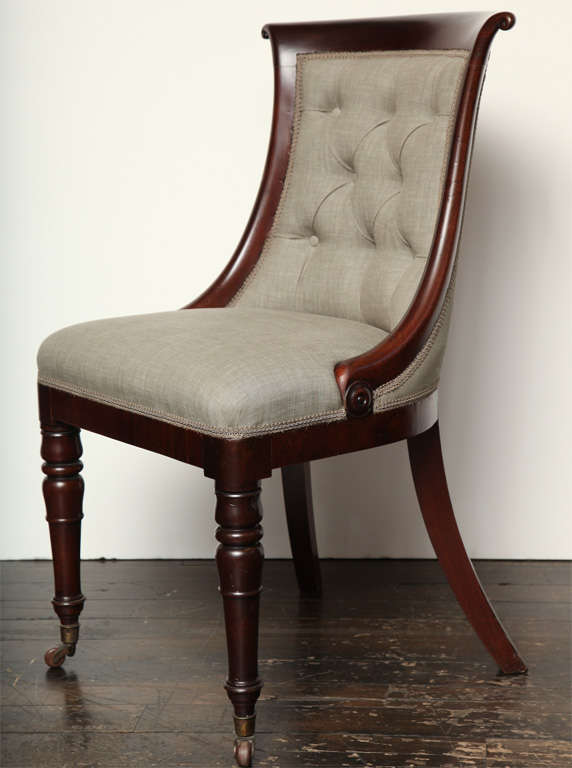 Early 19th Century English,Mahogany, Spoon Back Chairs,Set of Six