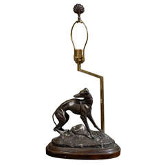 Lampe de bureau Whippet en bronze