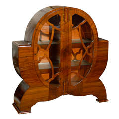 Rosewood Art Deco Display Cabinet