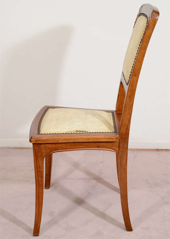 Single Art Nouveau Side Chair Attributed to Louis Majorelle 2