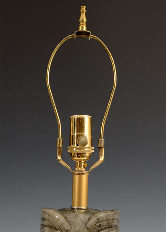 20th Century Pair of Mid Century Alabaster Owl Table Lamps