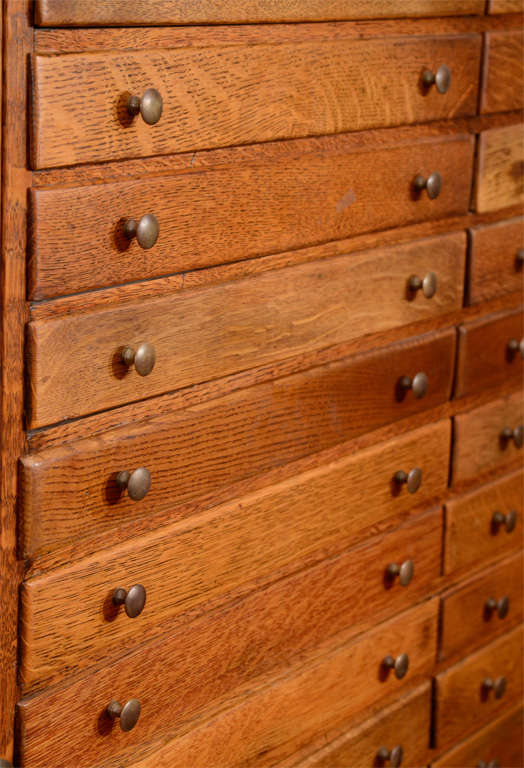 Elaborate Mission Apothecary Cabinet with 44 Drawers In Fair Condition In New York, NY
