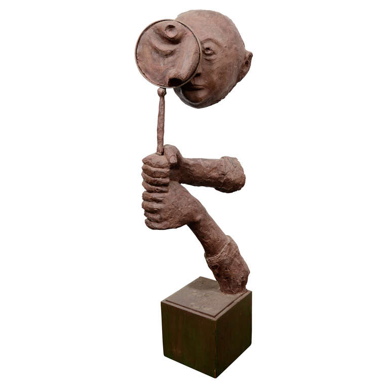 "The Scientists" Mid Century Surrealist Sculpture by William H. Entwisle