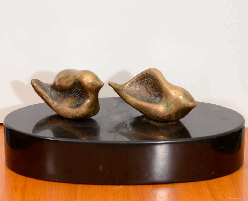 Two Sculptural Bronze Organic Abstracts by Colin Webster Watson