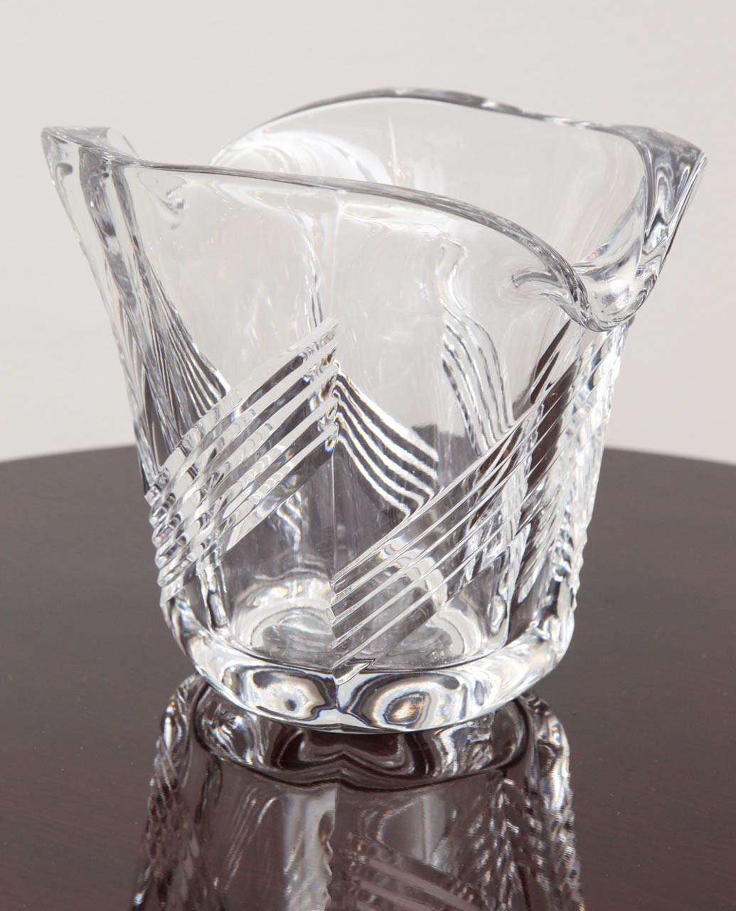 Chic Art Deco cut crystal vase.