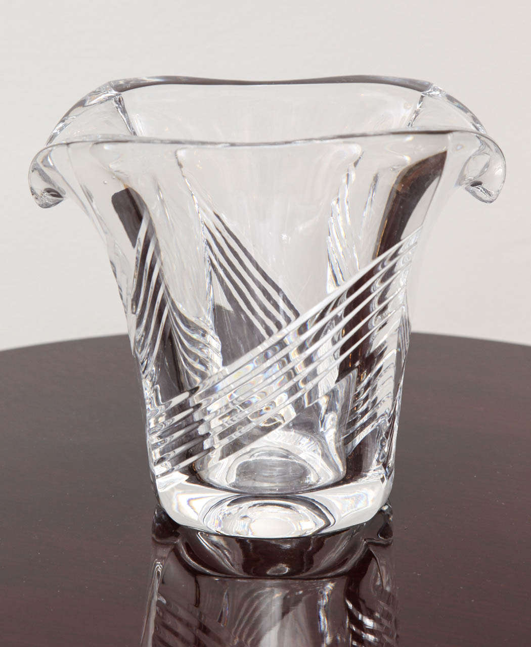 French Art Deco Cut Crystal Vase