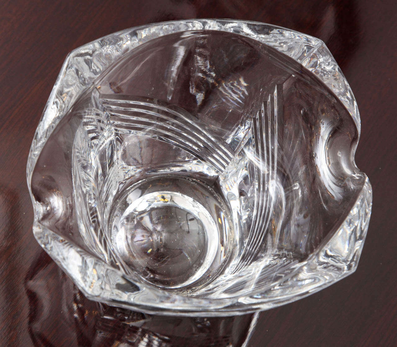 Art Deco Cut Crystal Vase 2