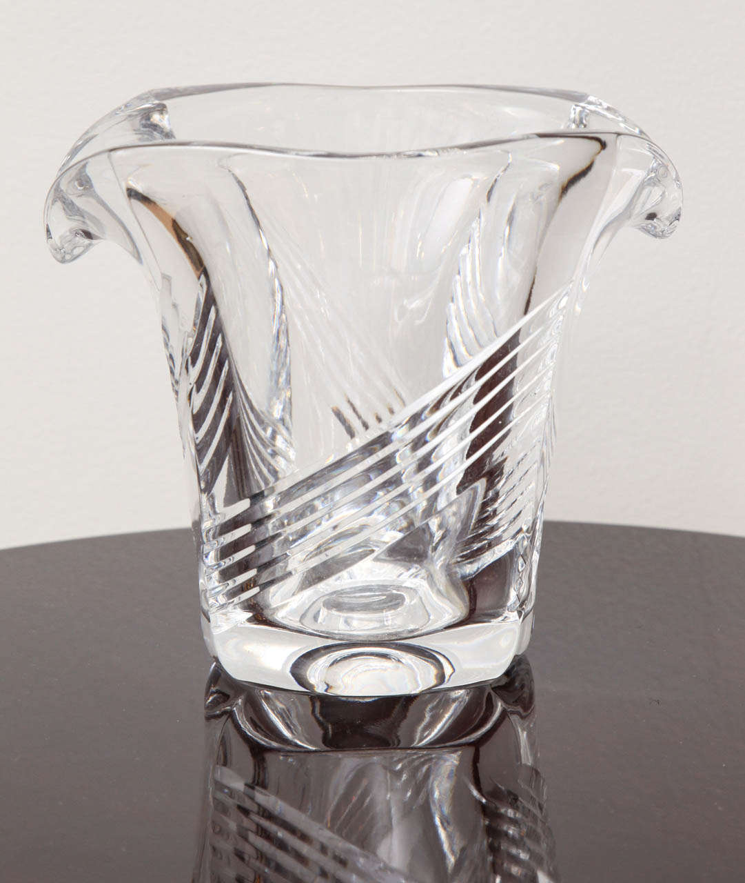 Art Deco Cut Crystal Vase 3