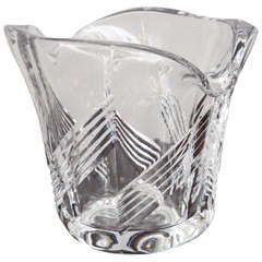 Art Deco Cut Crystal Vase