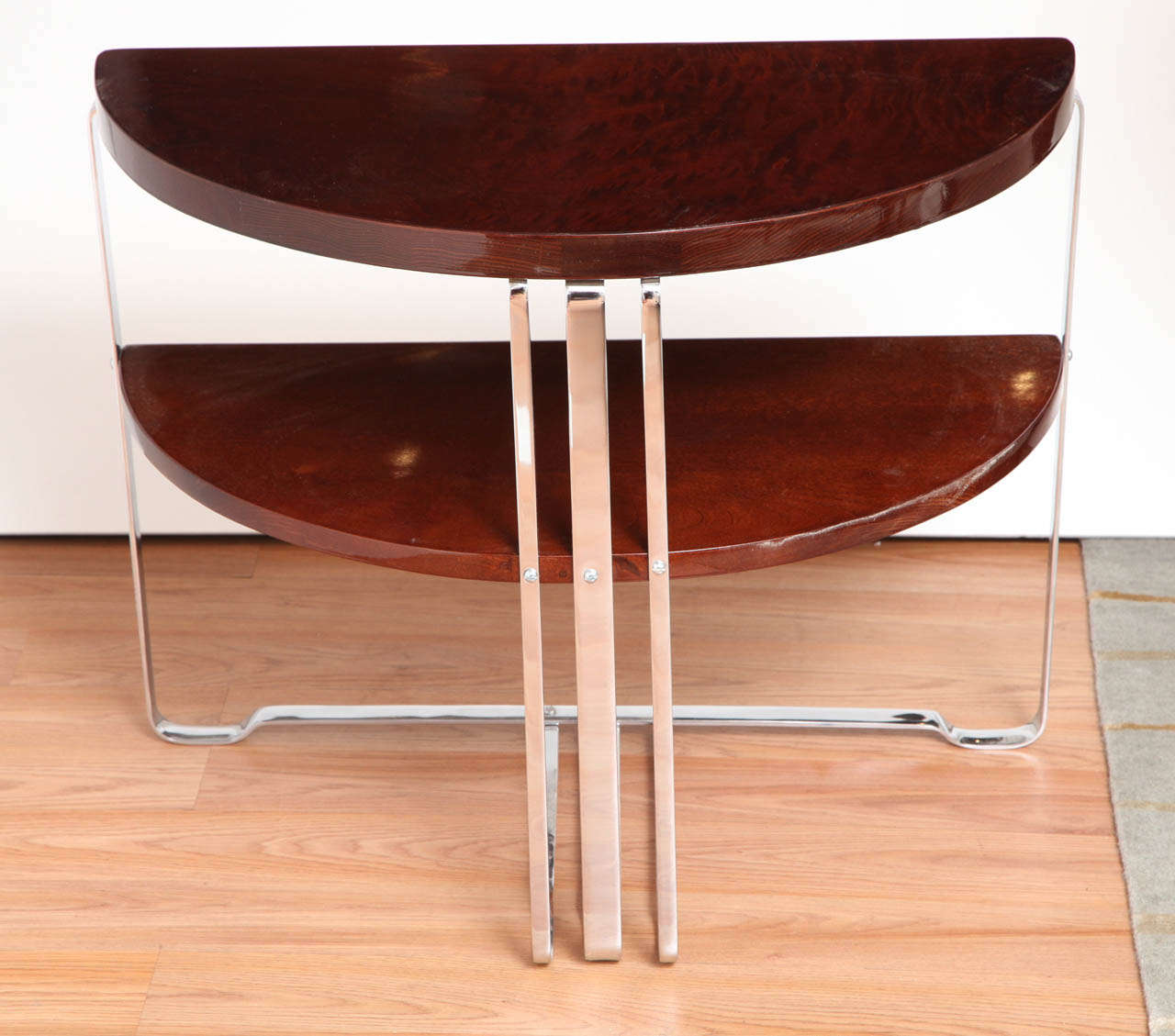 Mid-20th Century Single Machine Age Art Deco Half Circle Side Table